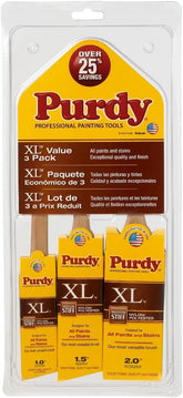 Purdy 3pc Nylon/Polyester Med Stiff XL Value Pack - Paint Brush